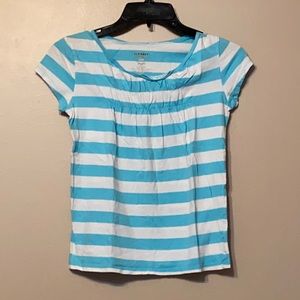 Old Navy Blue & White Stripe Shirt, Large